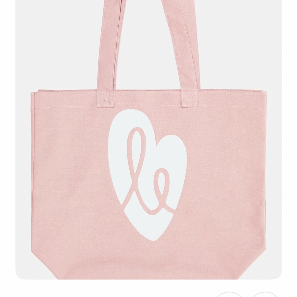 Pink Ellie Tote Bag with Heart Design